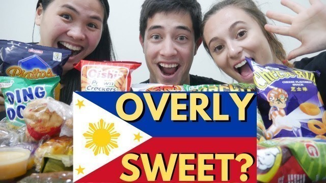 'FILIPINO SNACKS & DESSERTS TASTE TEST!!! Chopstick Travel tries Filipino Food in Manila Philippines'