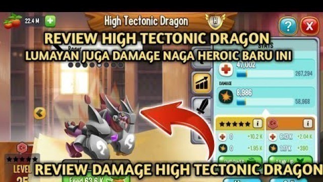 'Dragon City | Review High Tectonic Dragon Dan Review Damagenya Lumayan Juga Damagenya !!!'