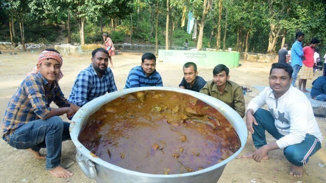 'Enjoying Mutton Curry with friends | Indian Village food | Village Food Factory'