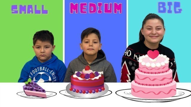 'Big Medium or Small Food Plate Challenge | By ZYZ Kids Fun'