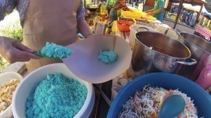 'Malaysia Street Food 29 Blue Rice Kelantan Nasi Krabu Biru Pasar Raja Chulan KL YDXJ0300'
