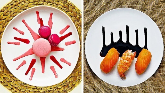 'IDEAS ON HOW TO PLATE FOOD LIKE A CHEF || BEAUTIFUL FOOD DECOR IDEAS'