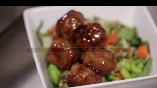 'Schwan\'s Chef Collective: Teriyaki Meatballs with Bok Choy Fried Rice'