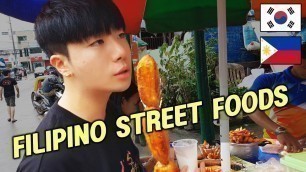 'FILIPINO STREET FOOD TOUR! | KOREAN REVIEW'