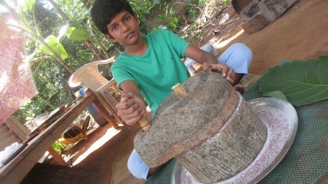 'Village food factory / Ragi Kali - Keerai / Prepared by my Daddy in my village / food factory'