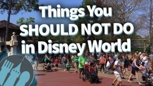 'Things You SHOULD NOT DO in Disney World!'