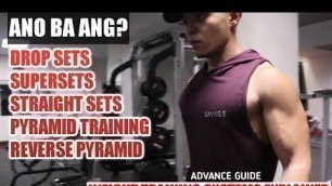 'Ano ang Drop sets, Supersets, Pyramid Sets, Reverse Pyramid Training | Weight Training Systems'