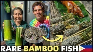 'FILIPINO BAMBOO COOKING - Rare Davao River Fish... Philippines Unique Food!'