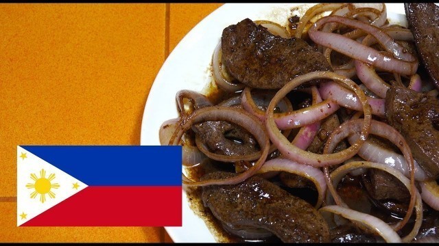 'Pork Liver Steak - Pinoy Bistek - Pork Liver & Onions - Tagalog Videos - Filipino recipes'