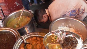 'Lucknow Street Lunch Starting @ 30 rs Plate | Chawal (Rice) K Sath Rajma - Chole - Kadhi'