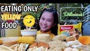 'OUTDOOR MUKBANG | EATING YELLOW FOOD CHALLENGE'