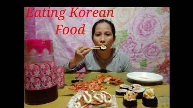 'ASMR MUKBANG Korean Food..Kim bap.Tteokbokki.Spicy kimchi.Takoyaki Mandu'