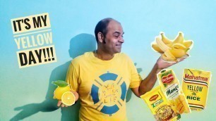 'Yellow food /24 hours challenge | vikrock vlog\'s'