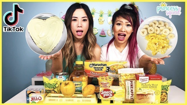 'We Only Ate Yellow Foods for 24 Hours Challenge! TikTok Master Made Us!'