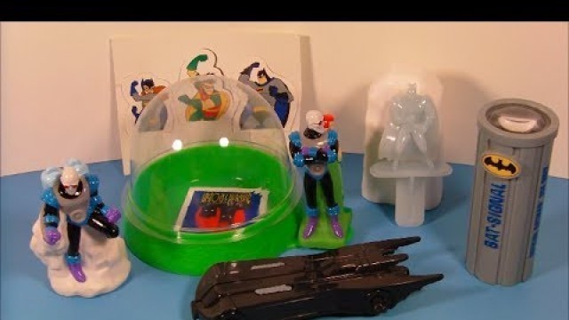 '1997 THE ADVENTURES OF BATMAN and ROBIN SET OF 5 TACO BELL KID\'S MEAL TOY\'S VIDEO REVIEW'