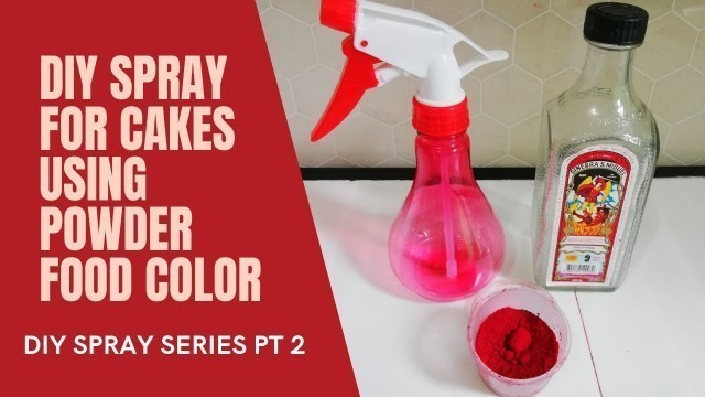 'DIY Spray for Cakes using Powder Food Color | How to Achieve Red Icing | English'