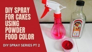 'DIY Spray for Cakes using Powder Food Color | How to Achieve Red Icing | English'