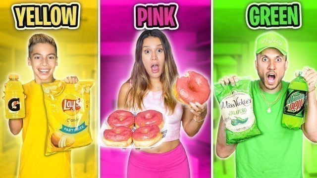 'EATING ONLY ONE COLORED FOOD For 24 HOURS! 