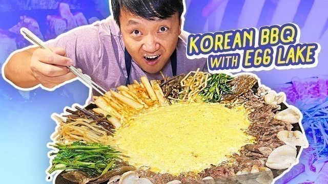 'FIRE PHO & Korean BBQ With SCRAMBLED \"EGG LAKE\" in Seoul South Korea'