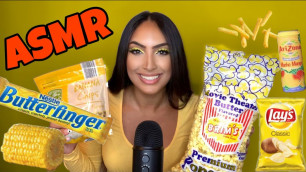 'ASMR EATING ONLY YELLOW FOOD'
