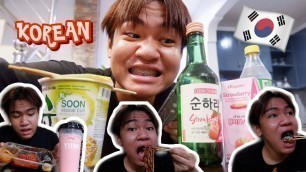 'EATING ONLY KOREAN FOOD FOR 24 HOURS CHALLENGE'