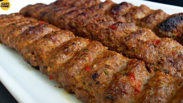 'TURKISH ADANA KEBAB RECIPE | TURKISH KEBAB WITHOUT GRILL || by Aqsa\'s Cuisine'
