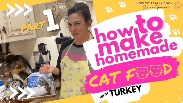 'Homemade Turkey Cat Food | Learn How to Make Your Own | Easy to Follow Cooking Lesson | DIY | Part 1'