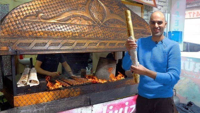 'TURKISH STREET FOOD IN TURKEY | BIGGEST ADANA KEBAB WRAP EVER + STREET FOOD TOUR IN ISTANBUL, TURKEY'