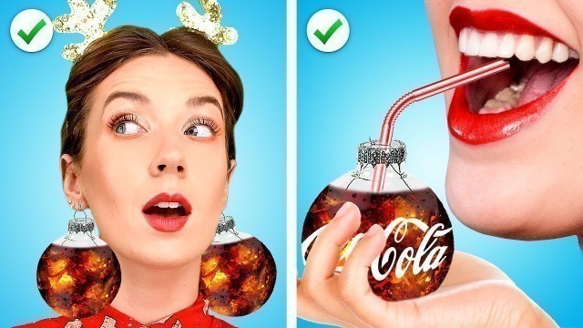 'FUNNY WAYS TO SNEAK CHRISTMAS CANDY INTO PARTY | Food Sneaking Ideas & Christmas Situations'