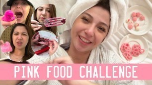 'I only ate PINK food for 24 HOURS challenge!!!'