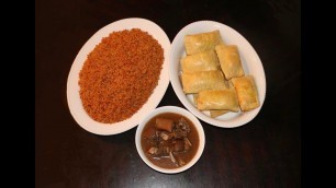 'Christmas Food Ideas For Party ( Jollof, Goat Meat Pepper Soup And Chicken Pie)'