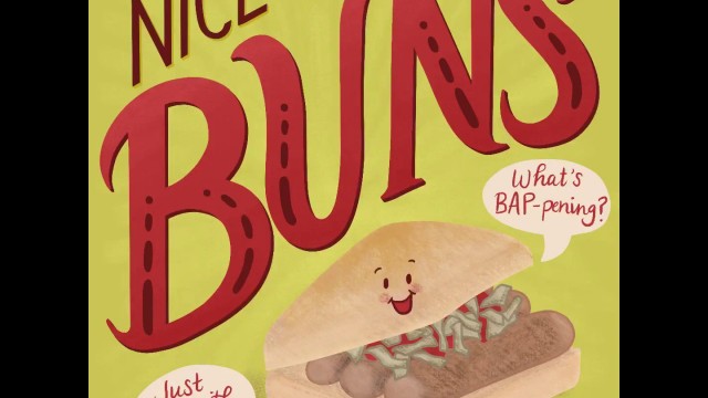 'Nice Buns Sausage Bap British Food Lettering Illustration Process Video'