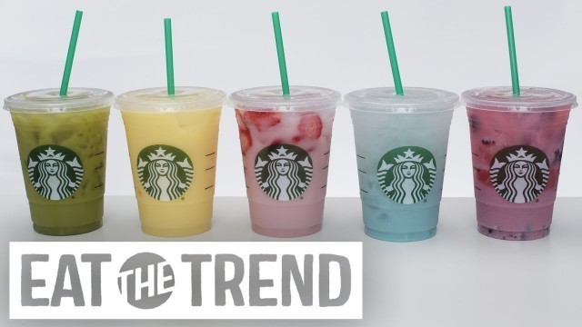 'How to Make Starbucks Rainbow Drinks | Eat the Trend'