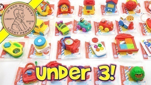 'Kids Under 3 Fisher Price McDonald\'s 1996 Happy Meal Fast Food Toy Complete Set'
