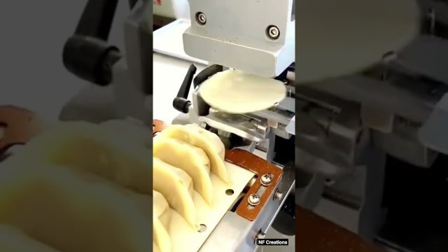 'Momos preparing with  Machine in food factory 