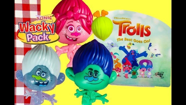 'Kid Meal Toys Sonic Drive Thru TROLLS COMPLETE SET 2018 Toy Picnic Review'