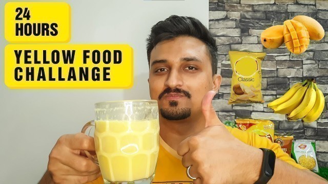 'I only ate YELLOW food for 24 HOURS | Full Day YELLOW Challenge | ONE COLOR FOOD | Vlog #4'