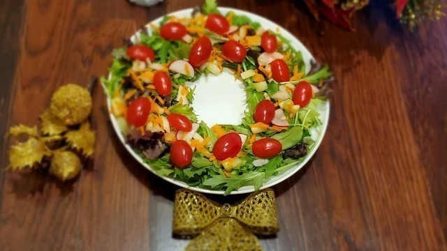 'Salad Wreath  | How To Make Salad Wreath | Christmas Food Ideas'