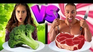 'MEAT vs VEGAN for 24 Hours *FOOD CHALLENGE*'