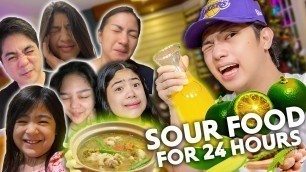 'EATING Only SOUR FOOD For 24 Hours! (Ang Asim!) | Ranz and niana'