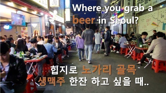 'Korean Food Tour | Eulgiro Nogari Alley | 을지로 노가리 골목 | 힙지로 | 을지로 맛집'