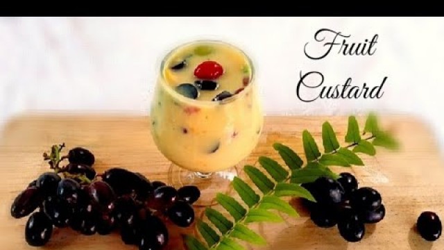 'Fruit Custard Recipe / Fruit Salad with Custard / Kunjooz Food Factory / Ep:123'