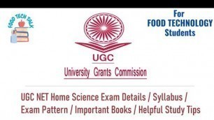 'All About UGC NET/JRF Home Science I For Food Tech Students I All Imp Books, Syllabus, Study Tips'