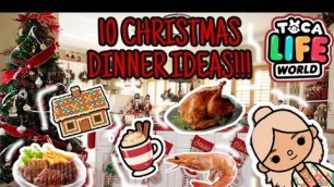 '10 CHRISTMAS DINNER IDEAS IN TOCA LIFE WORLD!!! | Pinky Toca'