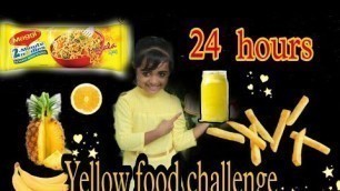 'YELLOW FOOD CHALLENGE|24 മണിക്കൂർ  Yellow food eating challenge |malayalam'