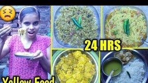 'I only ate *YELLOW Food*  for 24 HOURS Challenge|| Eating only 