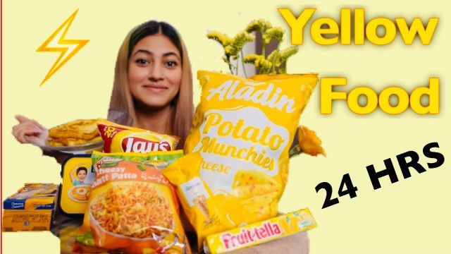 'Can you take the Challenge? Eating YELLOW FOOD for 24 HRS'