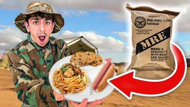 'Eating ONLY Military Food for 24 HOURS!! **shocking**'