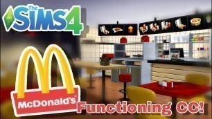 'PLAYABLE McDonald\'s WITH Play Place AND Custom Food + Drinks // Sims 4 Mod Review // Speed Build'