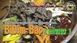 'BiBim-Bap[비빔밥] Mix Various Vegetable Meat and Rice with Korean Sauce - Simple Korean Food'